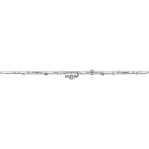 WINKHAUS Getriebe mittig GAM.1800-2, DM 15,5 mm, FFH 1300-1800 mm, silber