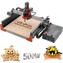 VEVOR CNC-Fräsmaschine 500W – Präzise 3-Achsen-Gravurmaschine mit Aluminiumrahmen - Vielseitige CNC-Fräsmaschine für Holz, Acryl und Weichmetalle. Hohe Leistung mit 500W Spindel und einfacher Installation – ideal für kreative Projekte.