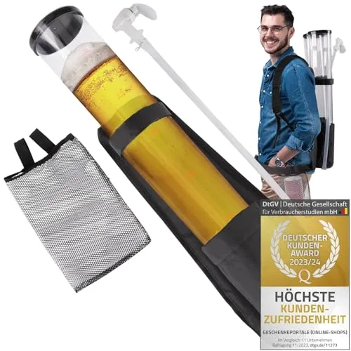 GOODS+GADGETS Der Kulthit - Bierrucksack mit 3 Liter Kapazität - Bier-Geschenkideen, tragbarer Getränkerucksack für Partys, Konzerte und Festivals - Nie mehr Durst mit 3 Litern Fassungsvermögen!