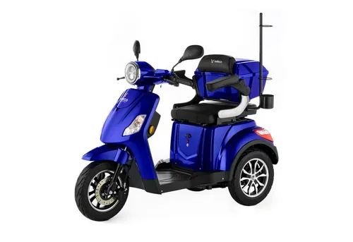 Veleco Elektromobil Draco - 3 Rad Mobilitätsroller - Elektromobile für Senioren mit Rückwärtsgang und 12 km/h Höchstgeschwindigkeit. Ideal für sicheres Fahren dank elektromagnetischer Bremse und Gehstockhalterung.