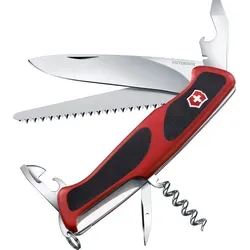 Victorinox RangerGrip 55 0.9563.C - Schweizer Taschenmesser mit 12 Funktionen, Feststellklinge und rutschfestem Griff für sicheren Halt