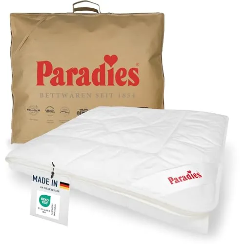 PARADIES Sommerdecke 155x220 cm - Prima Light Bio - Bettdecken: Atmungsaktive Sommerbettdecke für erholsamen Schlaf, gefüllt mit recycelten Materialien und mit Aloe Vera veredelt für extra Weichheit.