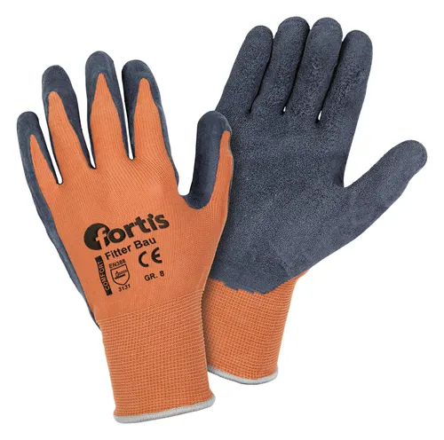 Fortis Strick Handschuh Fitter Bau Größe 9 - (VPE: 12 Paar) - Robuste Schutzhandschuhe für Bauarbeiten, bieten hervorragenden Grip und Schutz bei der Arbeit.
