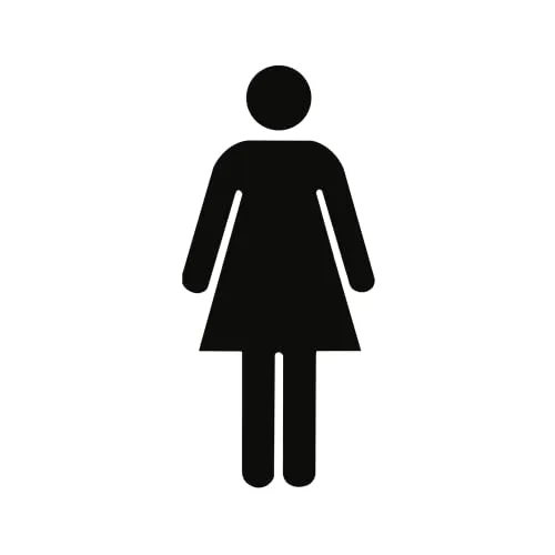 König Werbeanlagen Hinweisschild Aufkleber - Piktogramm WC Damen - Hinweisschild Piktogramm WC Damen, selbstklebend aus Folie, abgerundete Ecken, ideal für klare Kennzeichnung in öffentlichen Toiletten.