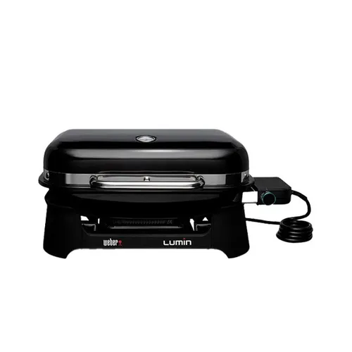 Weber Elektrogrill Lumin schwarz - Art.Nr. 92010979 - Tischgrill für perfekten Grillgenuss, elektrisch betrieben und ideal für Balkon oder Terrasse, leicht und kompakt mit nur 16 kg.