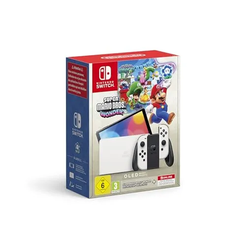 Nintendo Switch OLED-Modell (weiß) + Super Mario Bros. Wonder - 12 Monate Nintendo Switch Online, das perfekte Set für unvergessliche Gaming-Abenteuer