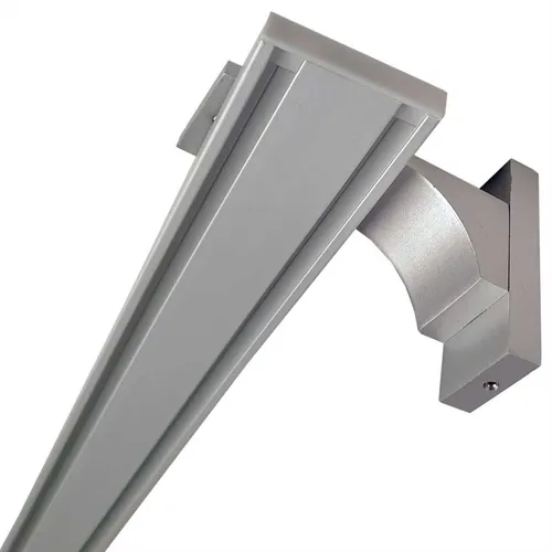 Bestlivings Gardinenschiene 2-läufig, Aluminium, 480cm - Aluminium Gardinenschiene mit 2 Läufen, ideal für große Fenster und einfache Montage. Inklusive Wandträger und Zubehör für eine perfekte Aufhängung.
