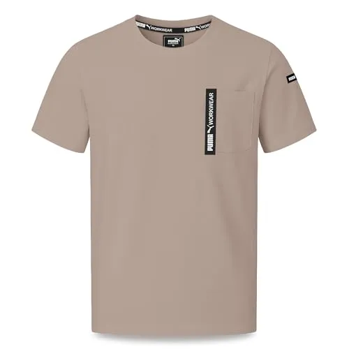 PUMA Workwear Advanced Kollektion - T-Shirts für Herren - Brusttasche und Utility Fach an der Schulter - Aus strapazierfähigem und atmungsaktivem Gewebe - Für Handwerk und Logistik - Braun - 3XL