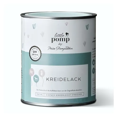 MissPompadour Kreidefarbe Weiß & Strahlend - Hochdeckende Möbelfarbe 750ml - Kreidefarbe für Holz, Metall & Kunststoff, hochdeckend und ideal für kreative Innenprojekte ohne Schleifen, perfekt für Möbel und Wände.