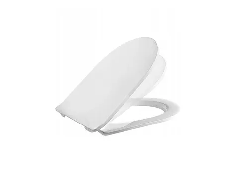 Ramm Toilettensitz mit Absenkautomatik Soft Close | WC Sitz aus antibakteriellem Duroplast mit Quick-Release-Funktion | Made in EU |kompatibel mit Laufen Pro | inklusive Befestigungsmaterial ( Slim )