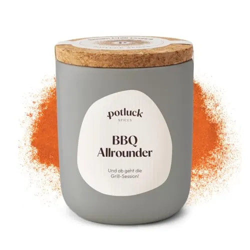 Potluck | BBQ Allrounder | Gewürzmischung im Keramiktopf | 60g | Vegan, glutenfrei und mit natürlichen Inhaltsstoffen