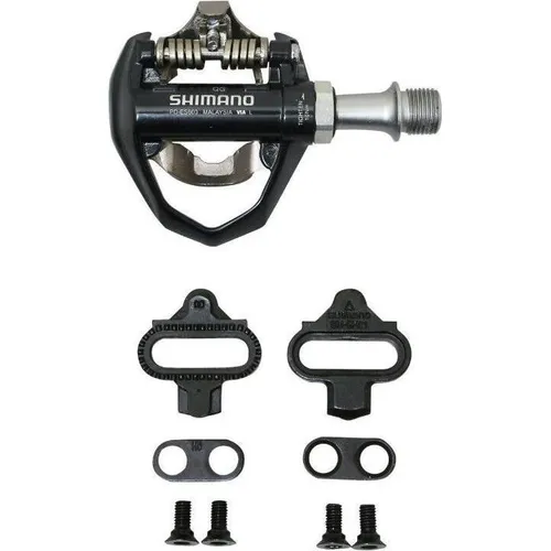 SHIMANO Pdes600 Pedale - Schwarz, Einheitsgröße - Fahrradpedale aus Aluminium, einseitig SPD optimiert für Stadtfahrten, sehr widerstandsfähig und langlebig, nur 279 Gramm leicht.