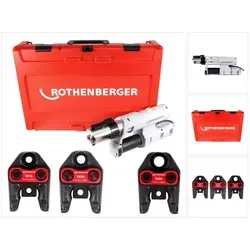 Rothenberger ROMAX AC ECO Set TH 230 V - Pressmaschine mit Transportkoffer - Sonstiges Elektrowerkzeug, inklusive 3 Pressbacken für effizientes und präzises Pressen von Rohrverbindungen.