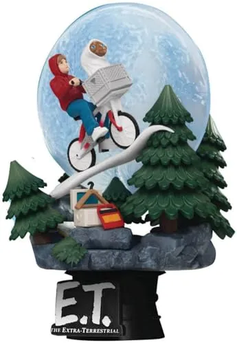Beast Kingdom E.T. Figur - E.T. der außerirdische - Model Statuen: 15 cm Diorama PVC D-Stage Figur aus der ikonischen Filmszene, perfekt für Sci-Fi-Fans und Sammler. Offizielles Lizenzprodukt von Beast Kingdom.
