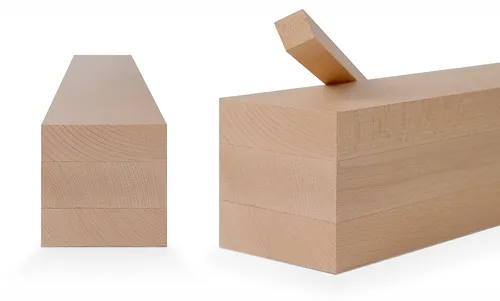 Leimholzbalken - Buche gehobelt - 80 x 80 x 350 mm