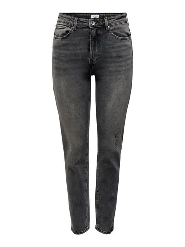 Damen ONLY Stretch Ankle Jeans - ONLEMILY High Waist Hose - Jeans mit hohem Bund und geradem Schnitt, hergestellt aus recycelter Baumwolle für nachhaltigen Stil und Umweltbewusstsein.