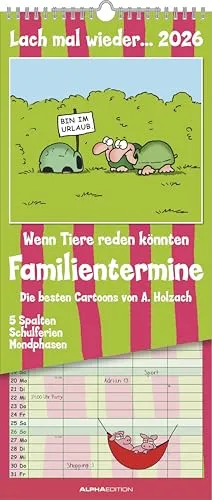 Lach mal wieder... 2026 Familienplaner - Familienkalender - Wandkalender - 19,5x45