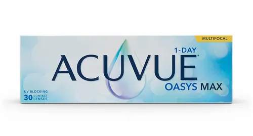 Johnson And Johnson ACUVUE® OASYS MAX 1-Day Multifocal 30 Tageslinsen - Multifokale Tageslinsen für klare Sicht in allen Entfernungen. Mit innovativer TearStable-Technologie für höchsten Tragekomfort und Blaulichtfilter für den digitalen Alltag.