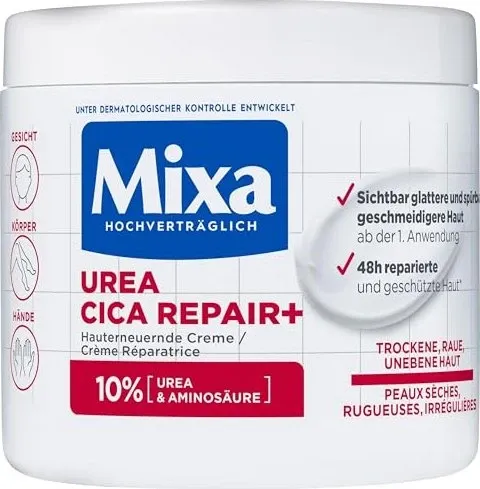 Mixa Urea Cica Repair+ regenerierende Creme für den Körper für sehr trockene Haut 400 ml