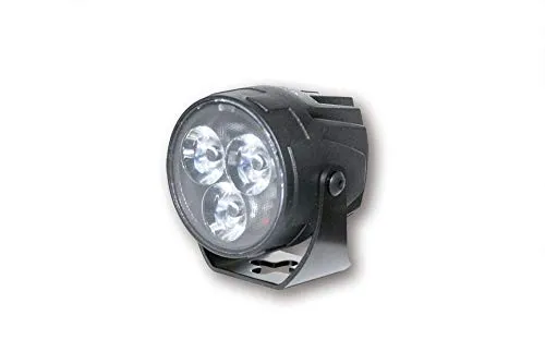 Highsider LED-Fernscheinwerfer Satellite - Scheinwerfer & -einsätze: Kompakter LED-Fernscheinwerfer in mattschwarzem Alugehäuse für maximale Lichtausbeute und tageslichtähnliches Licht. Ideal für bessere Sicht und Sichtbarkeit, entlastet die Lichtmaschine.