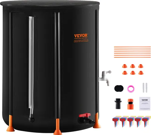 VEVOR 201L Regenwassertonne - Faltbare Regentonne aus robustem 1000D PVC, ideal für nachhaltige Wassernutzung und einfache Installation
