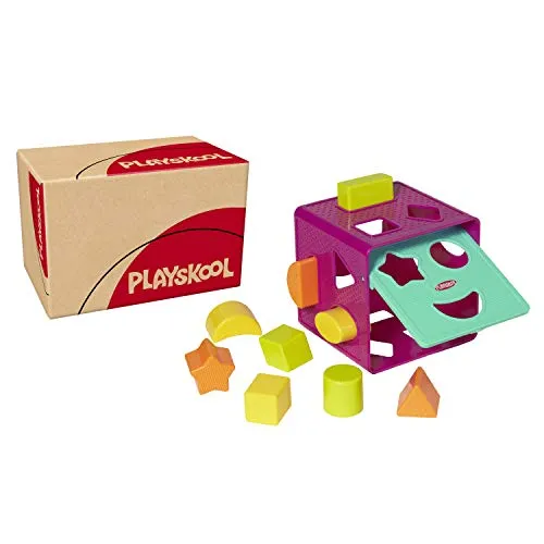 Playskool Förmchenwürfel Zuordnungsspielzeug mit 9 Formen für Kleinkinder ab 18 Monaten (Amazon Exclusive)