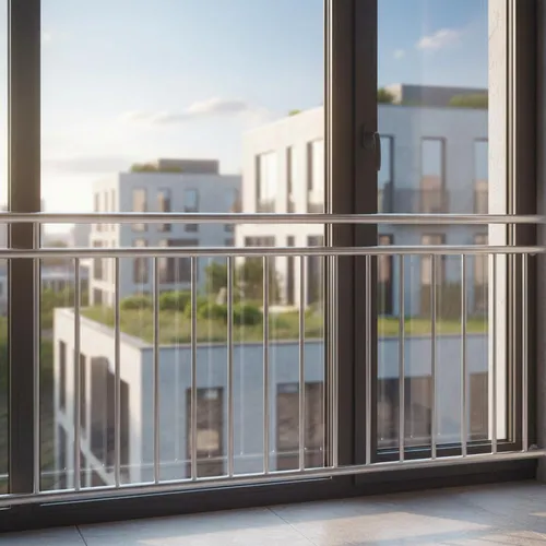 Mucola Balkongeländer Silber - 156 cm Französischer Balkon Stabgeländer - Hochwertiges Balkongeländer in elegantem Silber, wetterbeständig und robust. Perfekt für Fenster und Balkone, vereint Sicherheit mit zeitlosem Design.