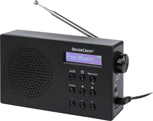 Parkside SILVERCREST DAB+ Taschenradio SDR 15 - Tragbares DAB+ Radio mit hochwertigem Sound, ideal für unterwegs und beim Camping.