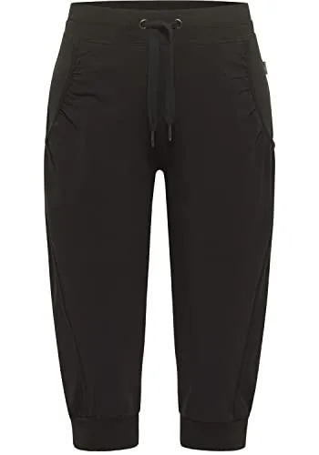 Venice Beach Damen Maggy Capri Hose, Schwarz, L EU - Hosen mit figurumspielender Passform, ideal für Freizeit und Sport, aus angenehm formstabilen Material mit praktischen seitlichen Taschen.