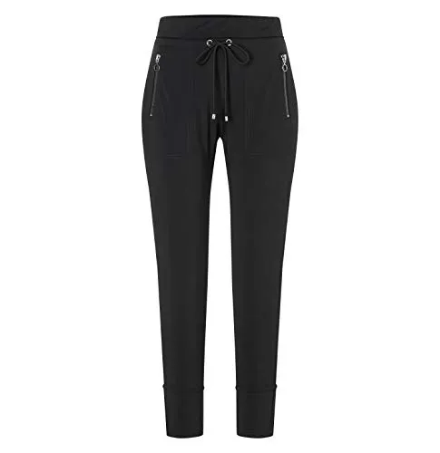 Mac Damen Hose Easy Active - Relaxed Slim Fit in Schwarz W36 - Schmal zulaufende Damenhose mit verkürzter Länge für einen modernen Look. Ideal für den Alltag und bequem zu tragen.