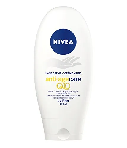 Nivea Anti Age Q10 Hand Creme, 1er Pack (1 x 100 ml), mildert Falten und beugt UV-bedingte Altersflecken vor