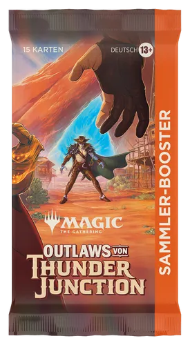 Outlaws von Thunder Junction Sammler-Booster - deutsch MtG Magic the Gathering - Gesellschaftsspiel: Erlebe die faszinierende Edition 'Outlaws of Thunder Junction' von Wizards of the Coast, ideal für Sammler und Magic-Fans!