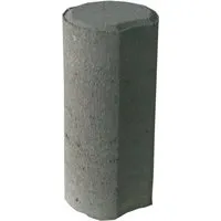 Palisade Rund Mini Grau gekehlt 25 cm x 11 cm x 11 cm