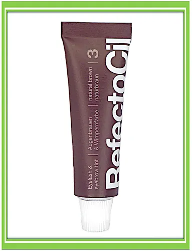 RefectoCil 3 naturbraun - Augenbrauen- und Wimpernfarbe 15 ml - Augenbrauen-Make-up, wasserfest und langlebig für bis zu 6 Wochen. Ideal zur Anpassung an die Haarfarbe, mit 30 Anwendungen pro Tube für individuelle Looks.