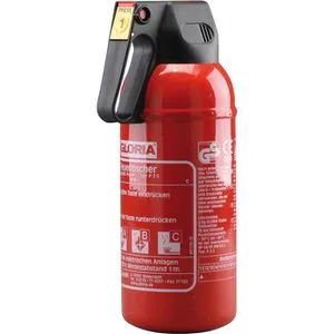Gloria P2G Feuerlöscher Auto 2 kg ABC Pulverlöscher - Feuerlöscher für Autos, frostsicher von -30°C bis 60°C. Kompaktes Design für einfache Mitnahme und einhändige Bedienung. Ideal für den Notfall unterwegs.