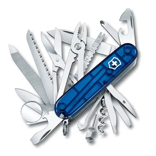 Victorinox Schweizer Taschenmesser, Swiss Champ, Multitool, Swiss Army Knife mit 33 Funktionen, Klinge, Korkenzieher, Mini-Schraubendreher 1.5 mm