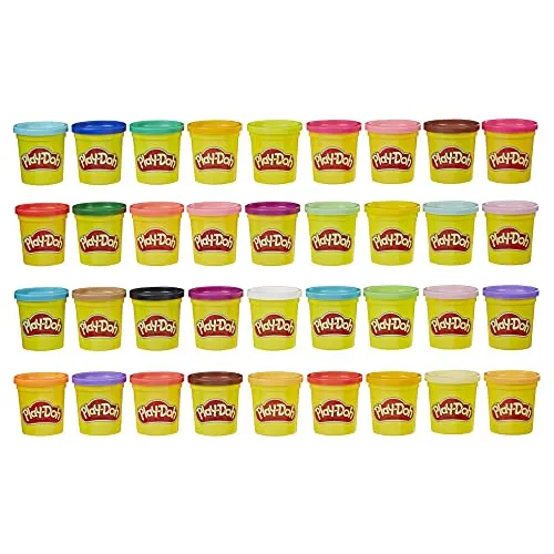 Play-Doh 36 Mega Pack - Knete für kreatives Spielen, 36 verschiedene Farben für endlosen Knetspaß, perfekt für Kinder ab 2 Jahren, ideal für Knetpartys!