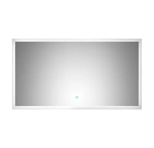 Lomadox Badspiegel LLED-02, LED Spiegel 120 cm mit Touch Bedienung - Eleganter, rahmenloser LED Badspiegel mit Touch-Funktion. Maße: 120x65x3,2 cm. Ideal für eine moderne Badezimmergestaltung und einfache Selbstmontage.