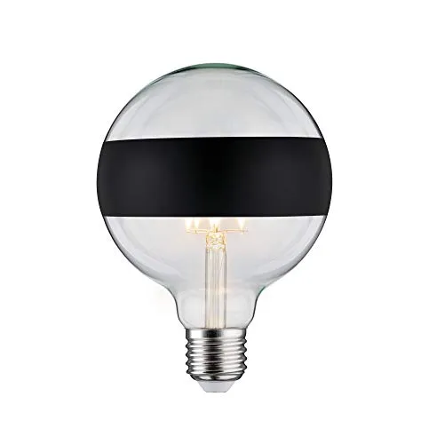 Paulmann 28682 LED Lampe Filament G125 6W Leuchtmittel Ringspiegel Schwarz matt 2700K Warmweiß dimmbar E27