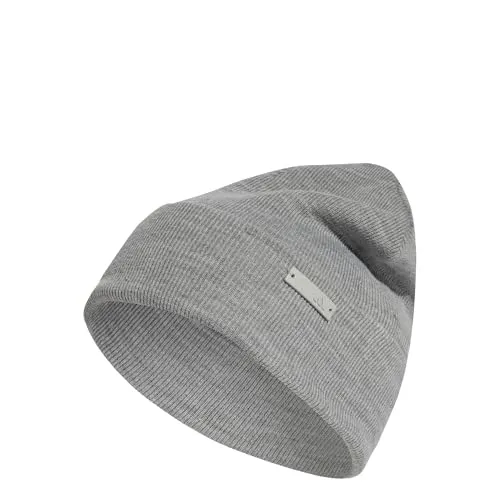 Adidas Unisex Tonal Beanie in Medium Grey Heather, M-L - Stylischer Hut aus 100 % Polyacryl, ideal für kühle Tage und vielseitig kombinierbar.