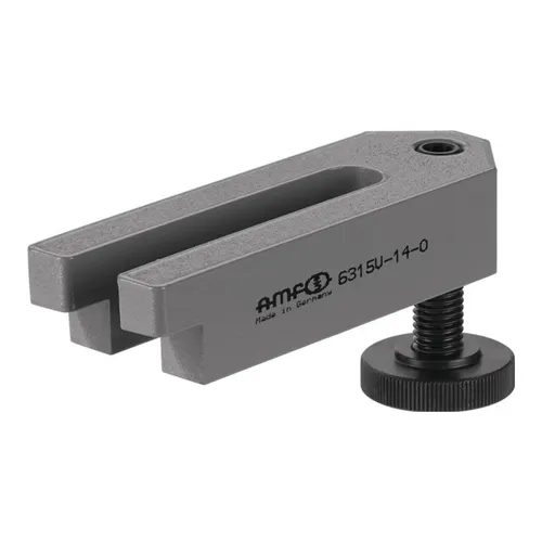 AMF Spanneisen 6315V abgesetzt mit Stützschraube Nut 16 + 18 mm