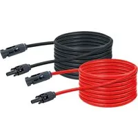 Schwaiger Solarzellenkabel 5 m rot/schwarz - Hochwertiges Solarkabel für Ihre Solarinstallation - Solarkabel & Solarleitungen, ideal für eine sichere und effiziente Verbindung in Ihren Solarprojekten.