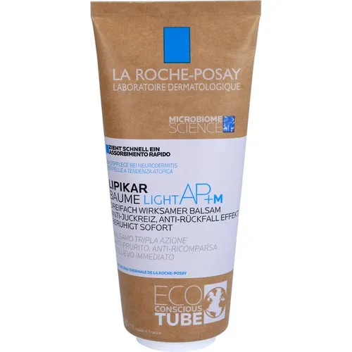 LA ROCHE-POSAY Lipikar Baume light 200 ml - Intensiv pflegender Balsam für trockene und empfindliche Haut. Mit Sheabutter zur Unterstützung der Hautbarriere und für eine schnelle Feuchtigkeitsversorgung. Ideal für die ganze Familie.