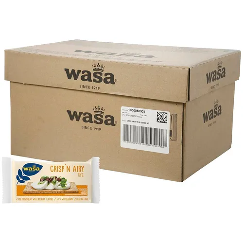 wasa® Crisp'n Airy Knäckebrot 90 St. - Knäckebrot, leicht und knusprig – perfekt für gesunde Snacks oder als Beilage zu jeder Mahlzeit.