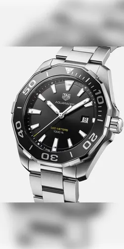 Tag Heuer Aquaracer Way101A.BA0746 - Elegante Herrenuhr in Silber/Schwarz - Herrenuhren mit zeitlosem Design und hoher Funktionalität, ideal für modebewusste Individualisten, die Stil und Qualität schätzen.