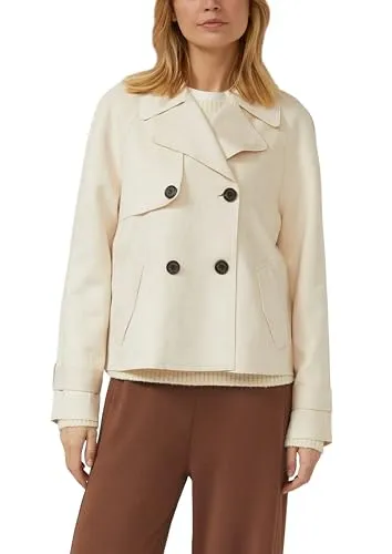 s.Oliver Cabanjacke im Relaxed Fit - Stilvolle Cabanjacke in Velourslederoptik mit Relaxed Fit, ideal für Outdoor-Anlässe. Mit Reverskragen und praktischen Pattentaschen.