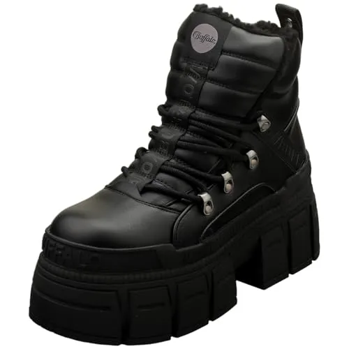 Buffalo Damen Boots Gospher Hike Mid Pad - Komfortable Wanderstiefel - Hochwertige Damen Boots aus Lederimitat mit weichem Innenfutter und gepolsterter Innensohle. Ideal für Outdoor-Aktivitäten und lange Wanderungen.