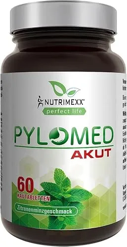 NUTRIMEXX Pylomed Akut Kautabletten - 60 Stück gegen Helicobacter pylori Lactobacillus