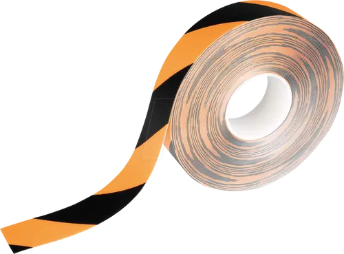 Durable Bodenmarkierungsband Duraline 50/07, gelb/schwarz - Selbstklebendes Markierband für Innenräume, rutschhemmend R9 und ideal zur Kennzeichnung von Gefahrenzonen. Staplergeeignet und in auffälligen Farben für optimale Sichtbarkeit.