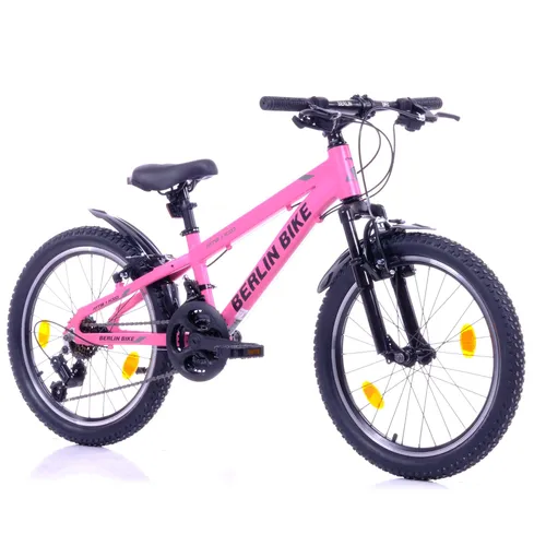 BERLIN BIKE MTB 1 KID - 20 Zoll Hardtail-Mountainbike für Kinder - Kinderfahrrad mit 21-Gang Shimano-Schaltung und leichtem Aluminiumrahmen – ideal für Abenteuer in Stadt und Natur.